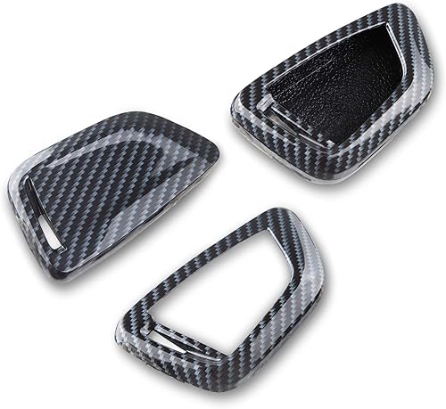 Miniatura 4 de TOMALL Funda para llavero de fibra de carbono para X1 X3 X5 X6 F48 G01 F15 F16 y nueva serie 3 nueva serie 5 serie 7, Fibra de carbono