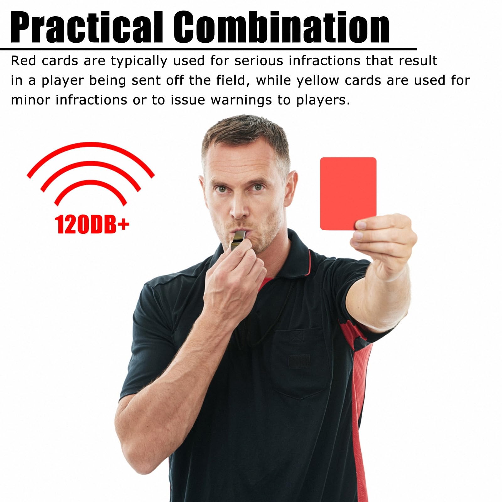 SAWHOX Volleyball Referee Flags Set with Storage Bag, 4PCS Referee Toolkit Includes Volleyball Flags, Storage Bag, 304 Stainless Steel Whistle, Red and Yellow Cards - Image 4