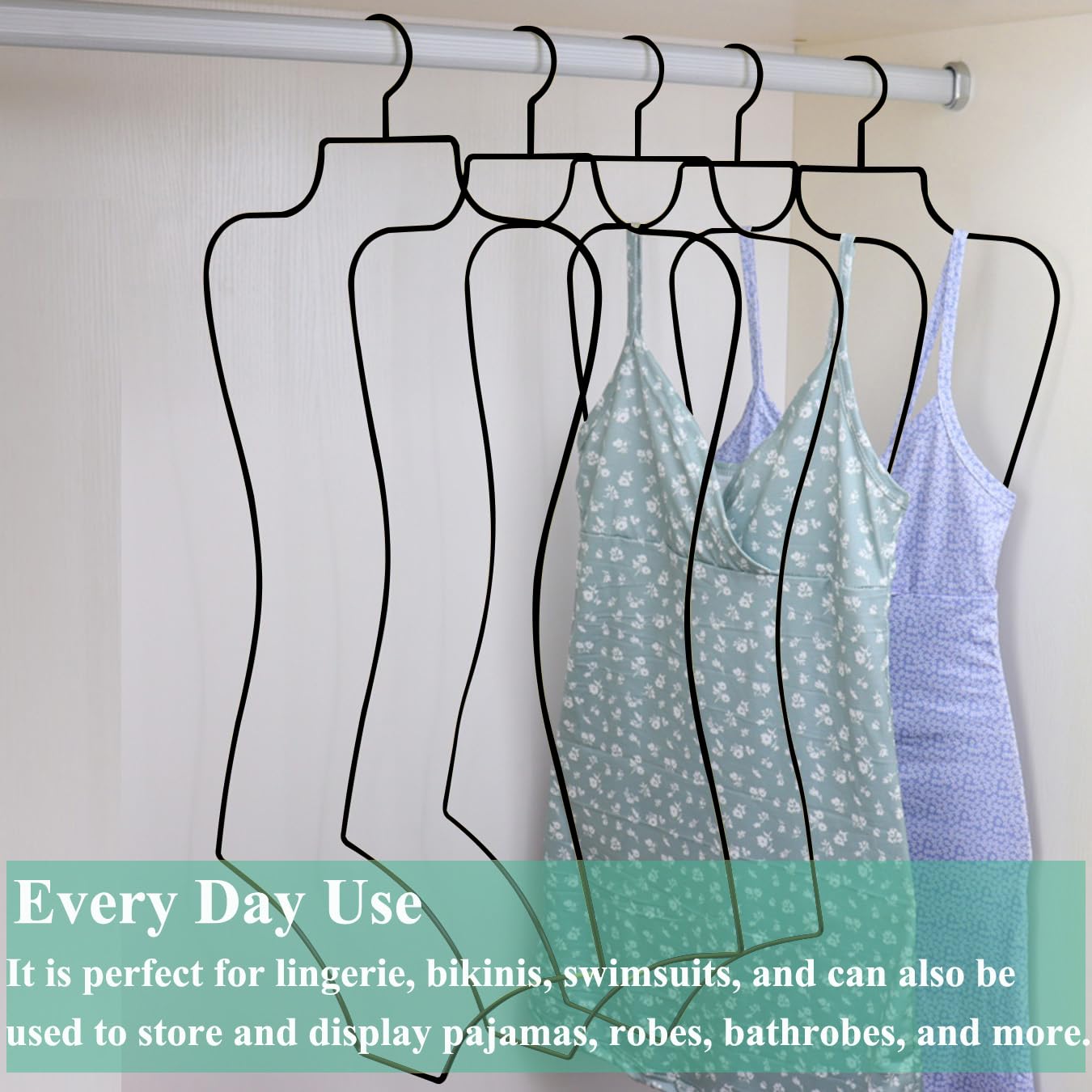 10 Pack Lingerie Hangers Zilver Draad Body Shape Display Hangers Metal Bikini Badpak Hanger Voor Badmode Boutique Kast Kleding Jurk Badpak