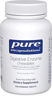 Pure Encapsulations Digestive Enzyme Chewables | Chewable Enzyme Blend to Support Protein, Carbohydrate, Fiber, and Dairy Digestion | 100 Chewable Tablets