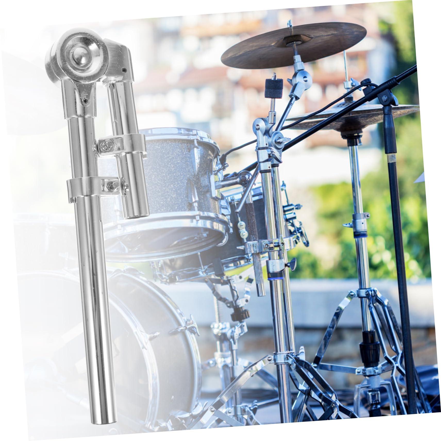Tom Drum Halterung aus Metall, Silber, 1 Paar, Tragbar