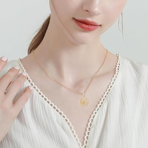 Miniatura 6 de Collar de oro real de 14k para amantes de animales, joyería delicada de verano, regalo para mujeres, amantes de los animales, regalo de San