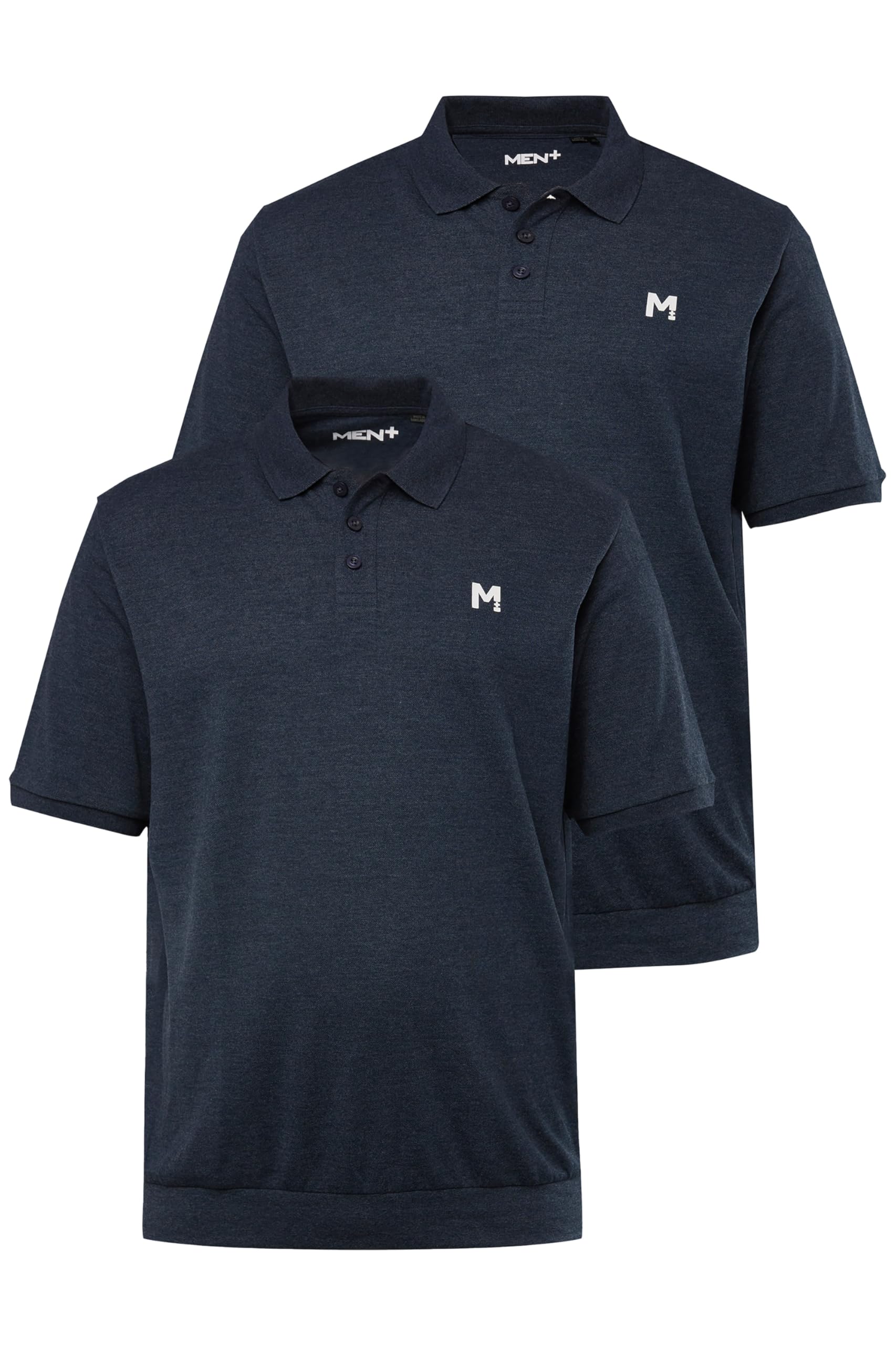 Men Plus Herren große Größen Übergrößen Menswear L-8XL Poloshirts, 2er-Pack, Bauchfit, Basic, Piqué, Halbarm 836266