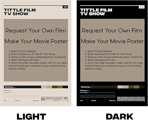 Miniatura 4 de Solicita tu propio póster de película, idea de regalo, póster de película personalizado, póster minimalista de película, impresión de arte retro