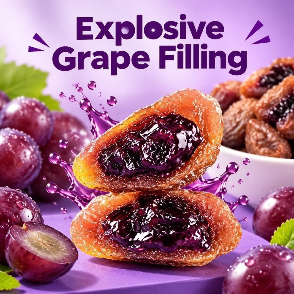 Bocadillo jugoso de fruta de ciruela y uva