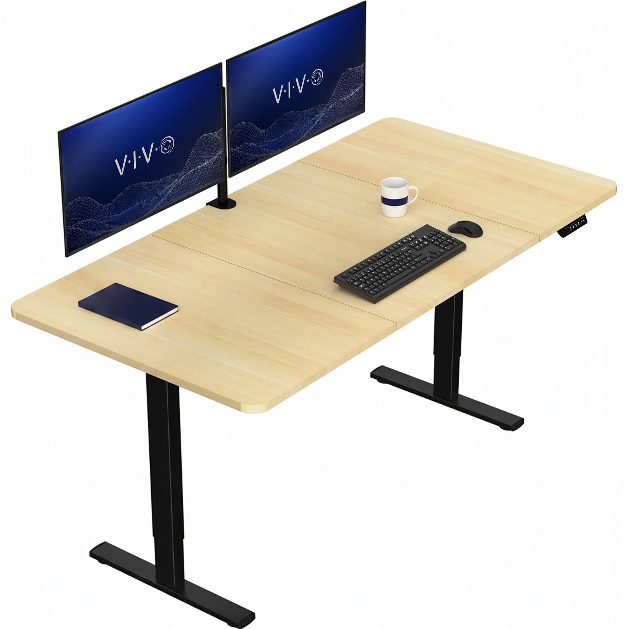 VIVO Light Wood 71 x 36 in Standing Desk, DESK-KIT-1B7C-36