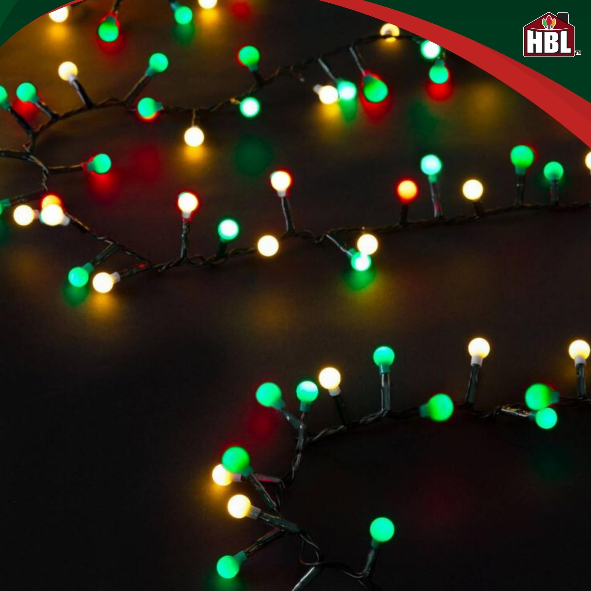 Holiday Bright Lights - Bobina di Luce Natalizia, 500 l, con Filo Verde