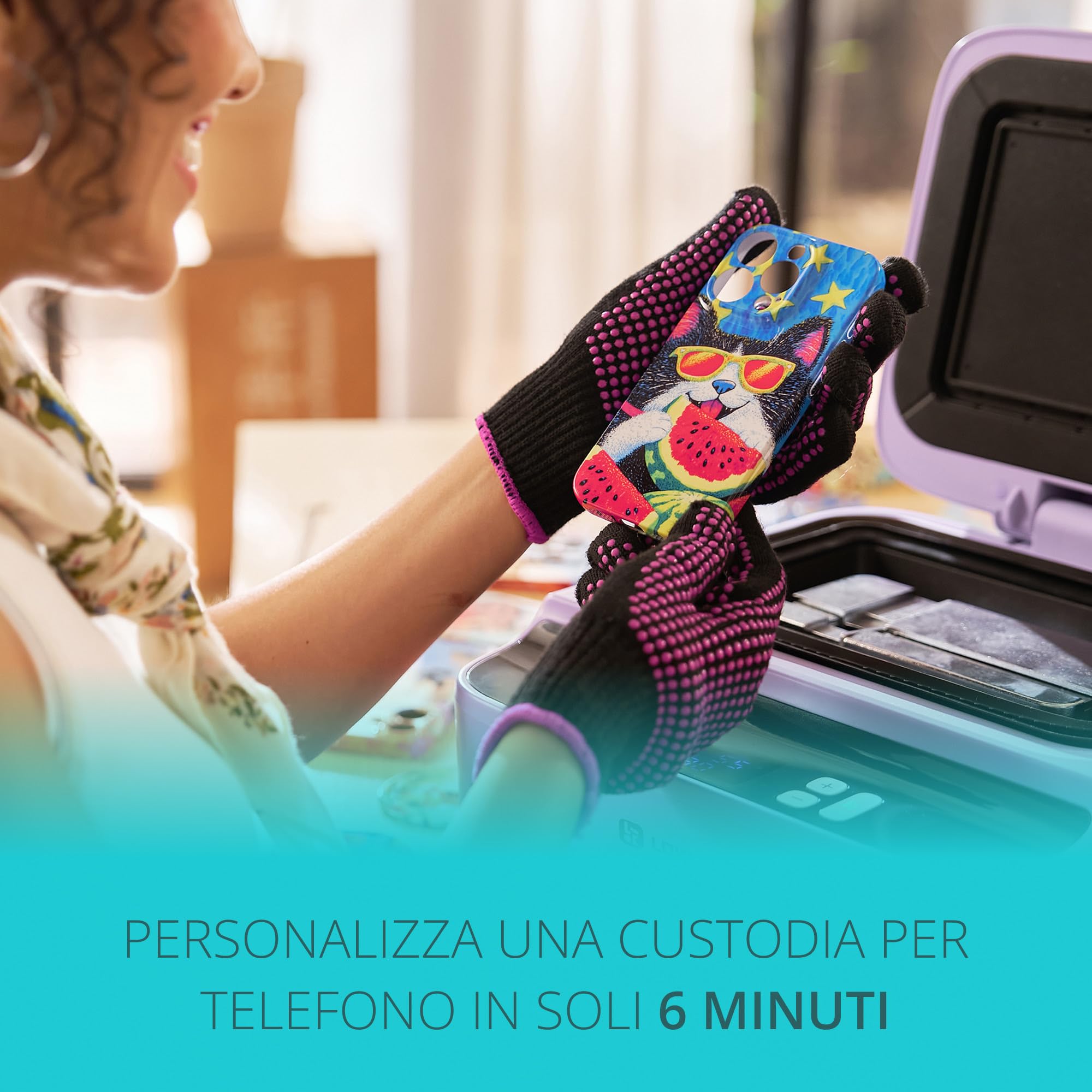 LOKLiK Stampa di calore per custodie telefoniche, badge, coasters & Plus personalizzate - Tecnologia vuota per design wrap-round vibrante, compatibile con iPhone e Android