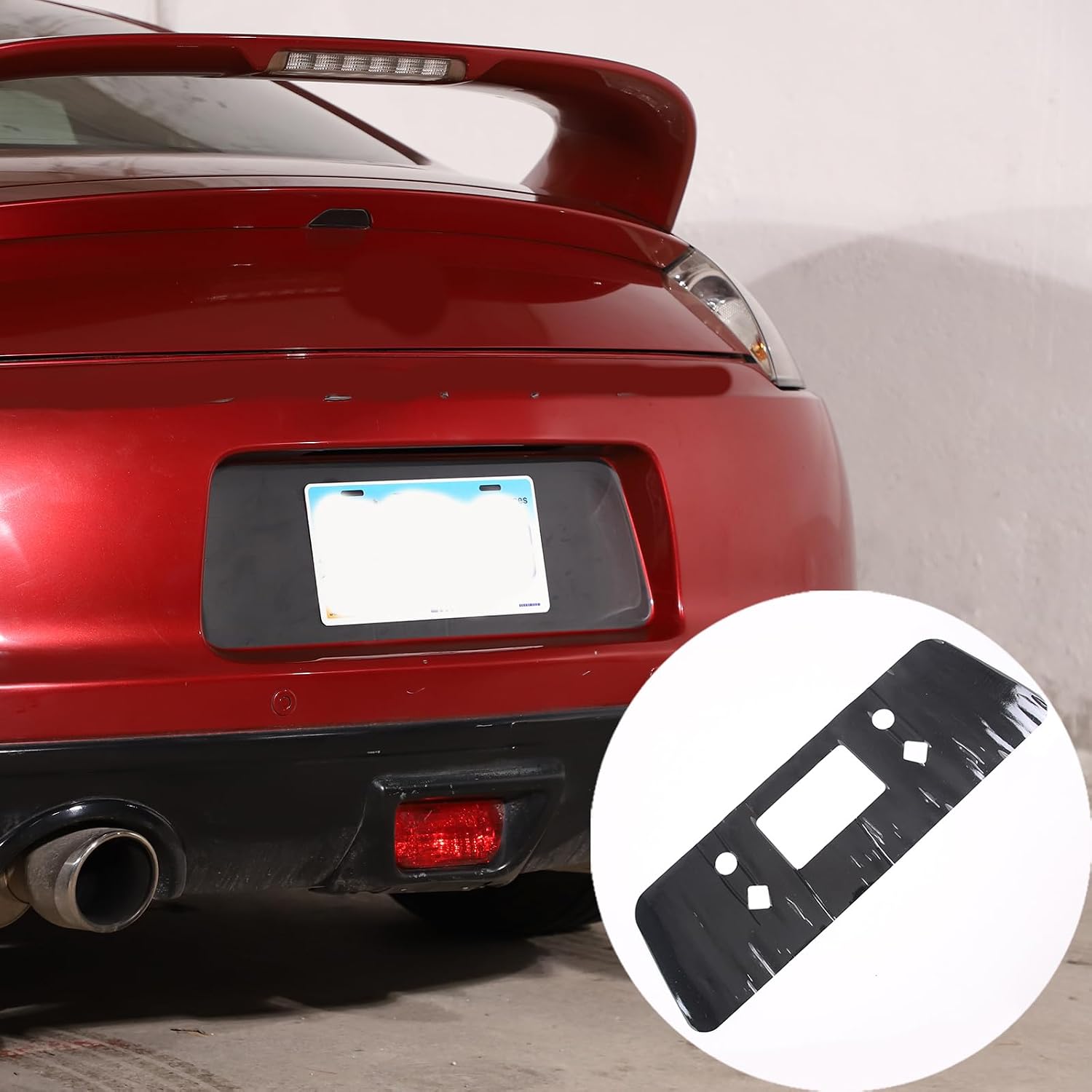 Car Rear License Frame Decals Compatible with Mitsubishi Eclipse 2006-2011 PVC 2PCS,Rear License Plate Frame Decorative Sticker Exterior Trim Accessories (Style B)