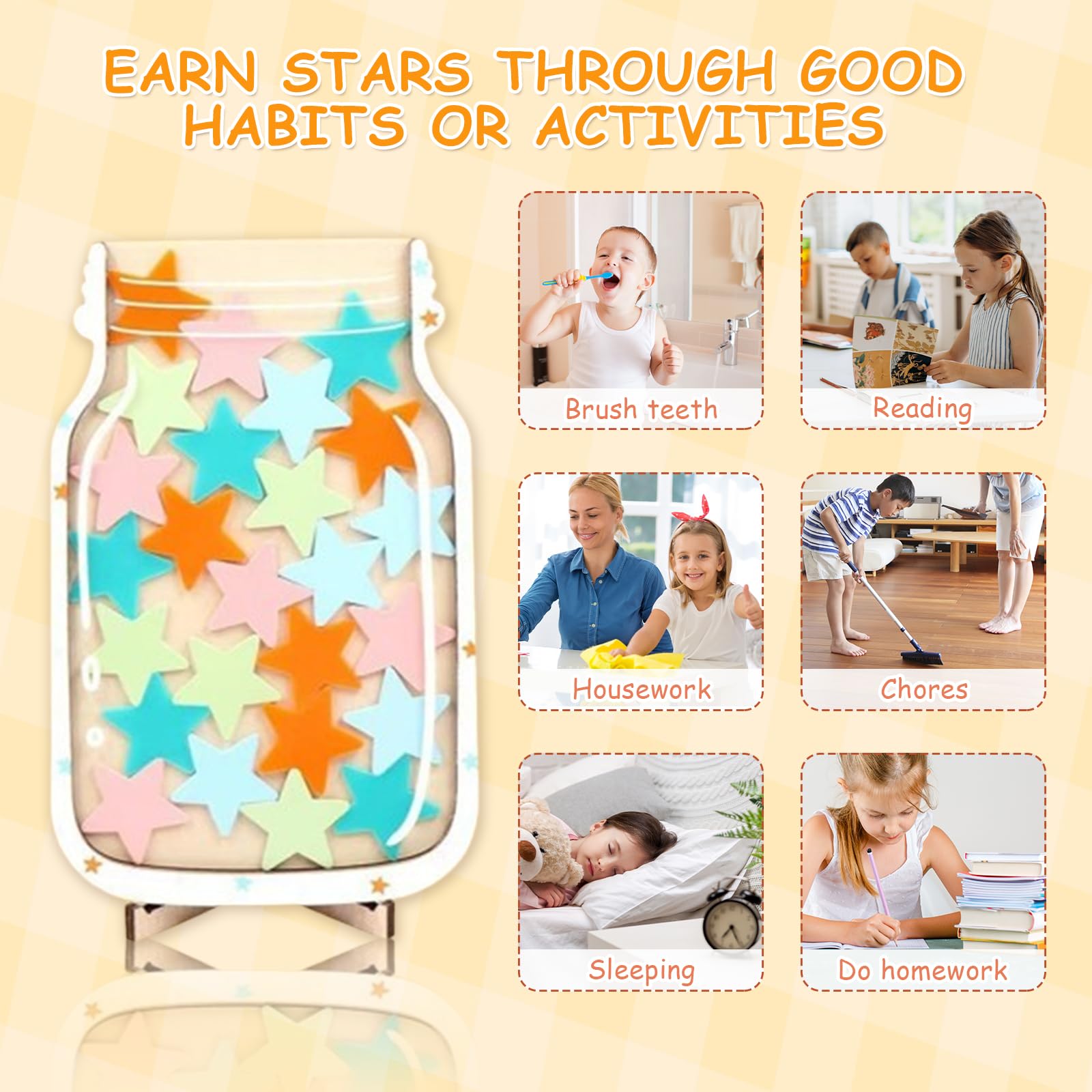 Pot Récompense Propreté Pot De Récompense En Bois Avec 25 Fleurs - Système Motivation Enfants