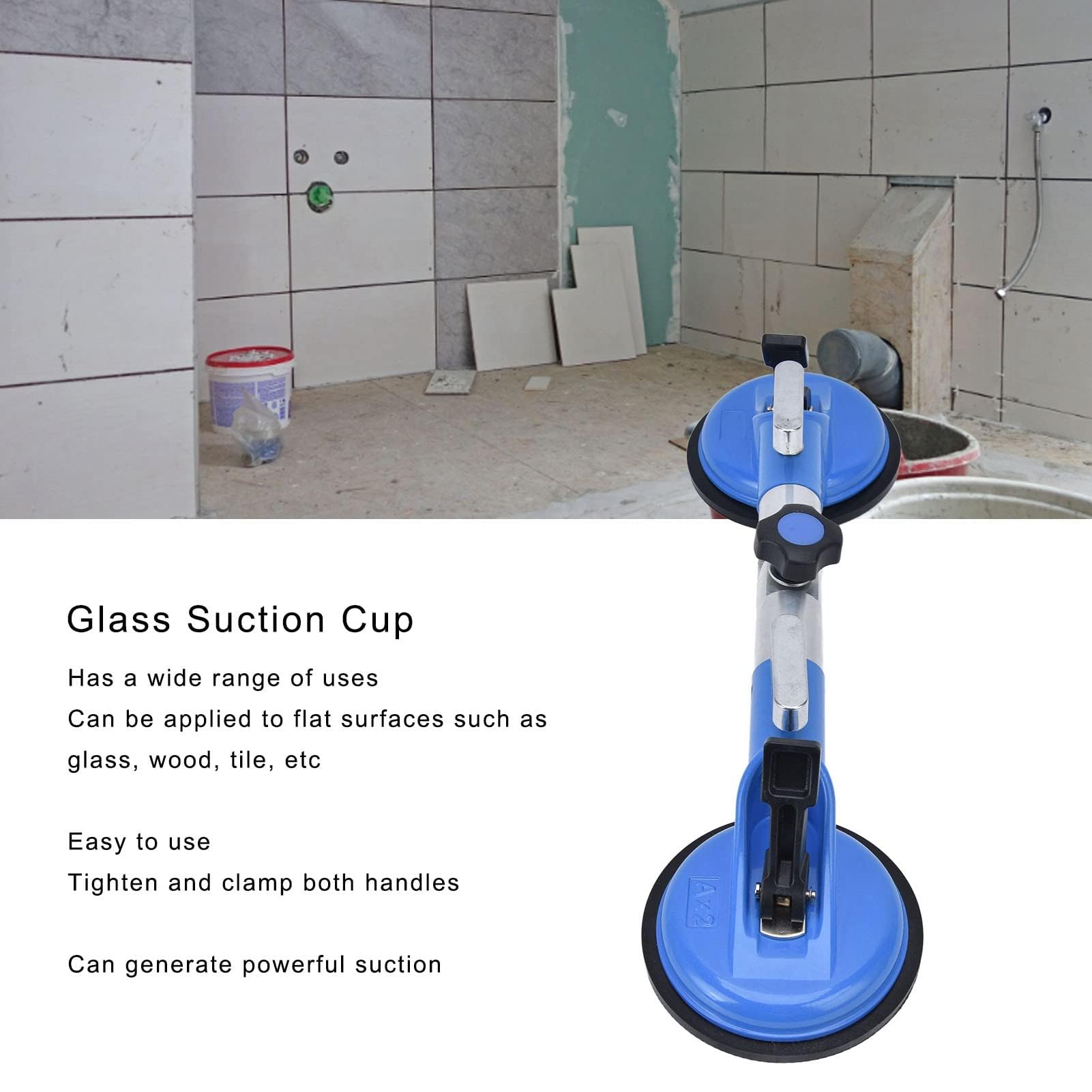 Ventosa de vidrio Extractor de Placa de Vacío Ajustable con Ventosa de Vidrio Extractor de Placa de Vacío con ángulo de Ventosa para Azulejos de Madera