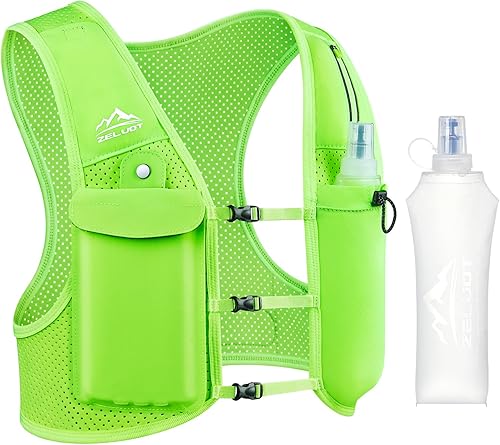 Vista 14 de Chaleco para Correr para Mujeres y Hombres, Patente Original de EE. UU., Chaleco de Hidratación para Correr con Correas de Pecho Ajustables y Rosado