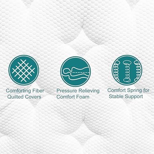 Miniatura 22 de Crystli Colchón Queen de 10 pulgadas, colchón de espuma viscoelástica de gel tamaño Queen, con infusión de carbón activado, colchón de cama de