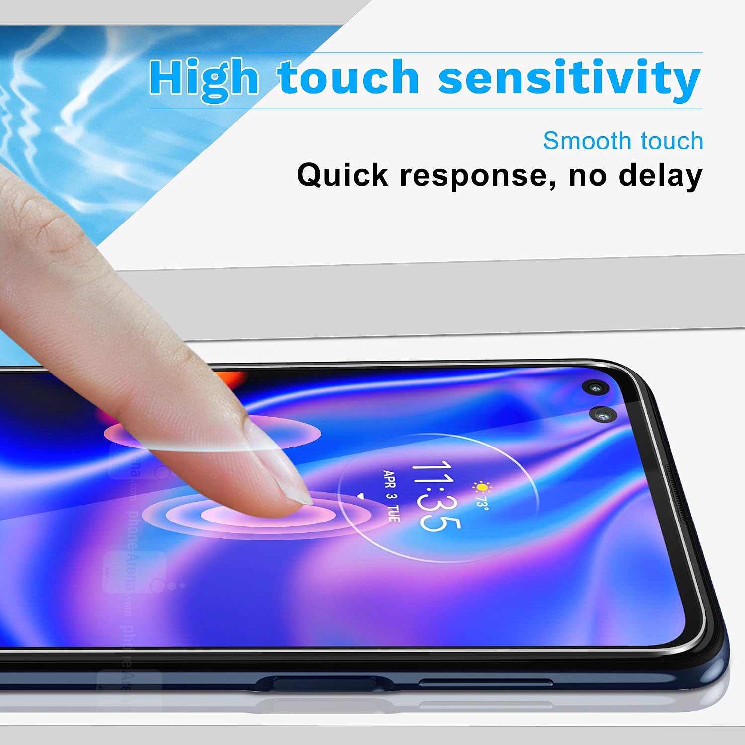 Best [3 Pack] Unique Me Compatible with Motorola One 5G / Motorola One 5G UW Tempered Glass Screen Protector [Easy Installation] HD Clear [Anti-Scratch] [Bubble Free]
