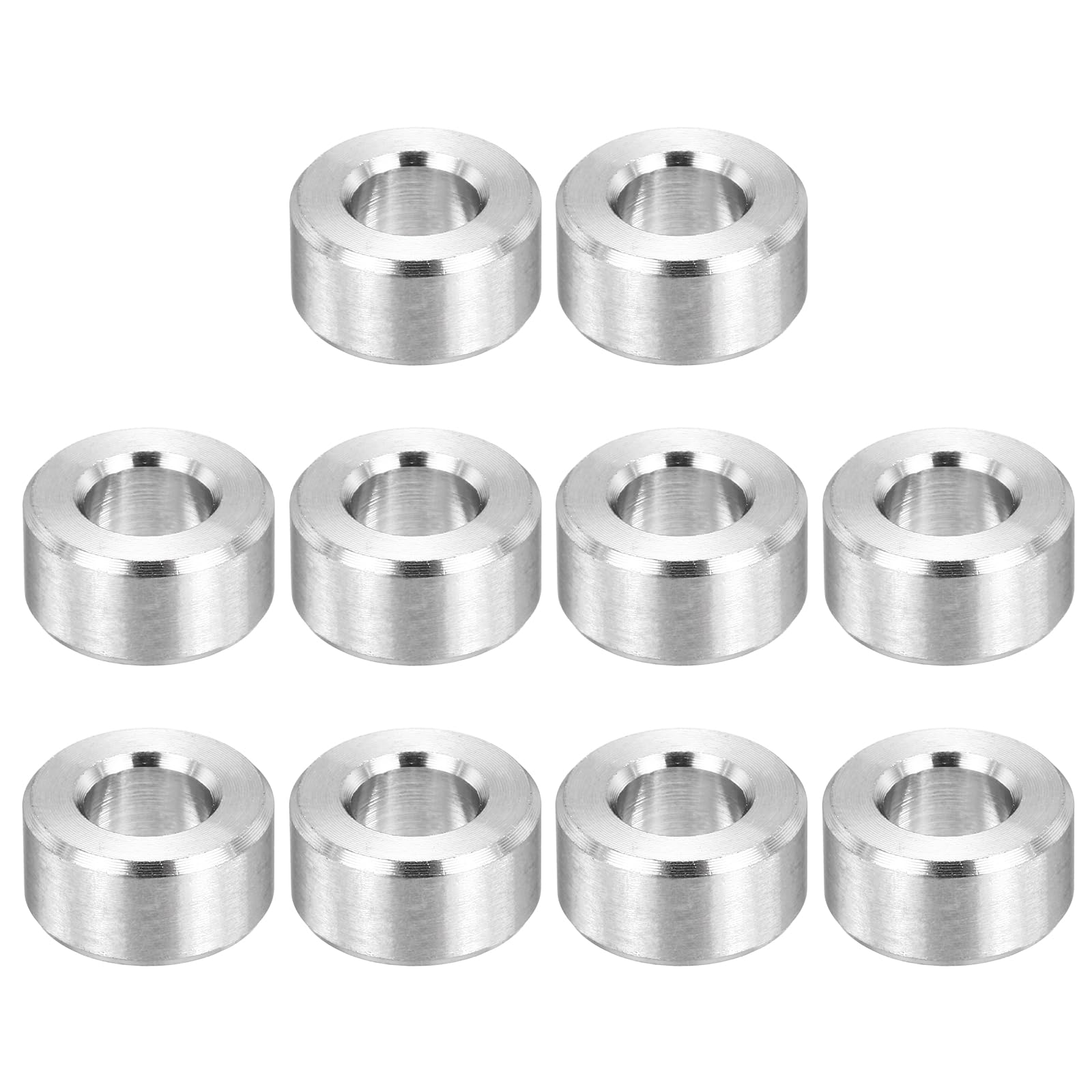 PATIKIL M5 Stainless Steel Spacers, 12Pcs Metal Spacer 5mm ID x 10mm OD x 5mm L Screw Standoff for 1/32" or M5 Screw โ image 1