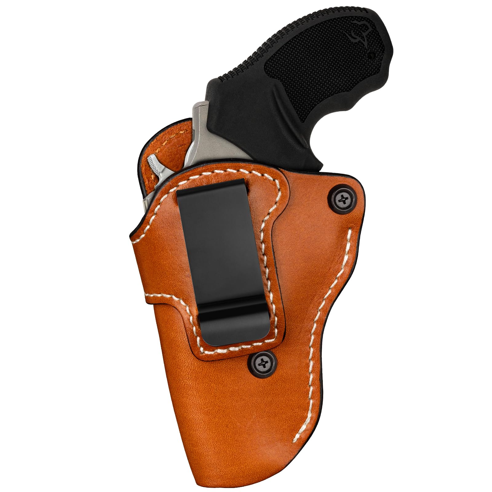 Premium IWB Leather Holster for Most 38 Special & J Frame Revolvers for Taurus 327/605/856/85/905/942, S&W Model 60, Ruger SP101, Kimber 6S, Rossi Model 68, Fit 2.5" - 3.0" Barrel, Brown, Right/Left