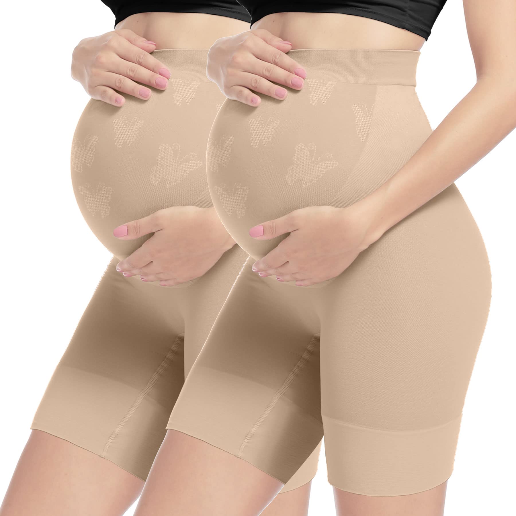 MUSIDORA Prevent Thigh Chafing Maternity Shapewear/Seamless Pregnancy Shapewear for Dresses Summer