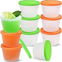 Vista 10 de Webake Jello Shot Cups de silicona Popover Pan Pudín para hornear tazas antiadherentes muffins Cupcake Liner 12