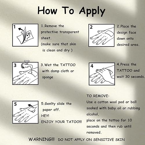 Miniatura 6 de CHARLNET - Tatuajes temporales de flores de acuarela para mujeres y niñas, 10 hojas grandes, tatuajes falsos florales sexys para mujeres, arte