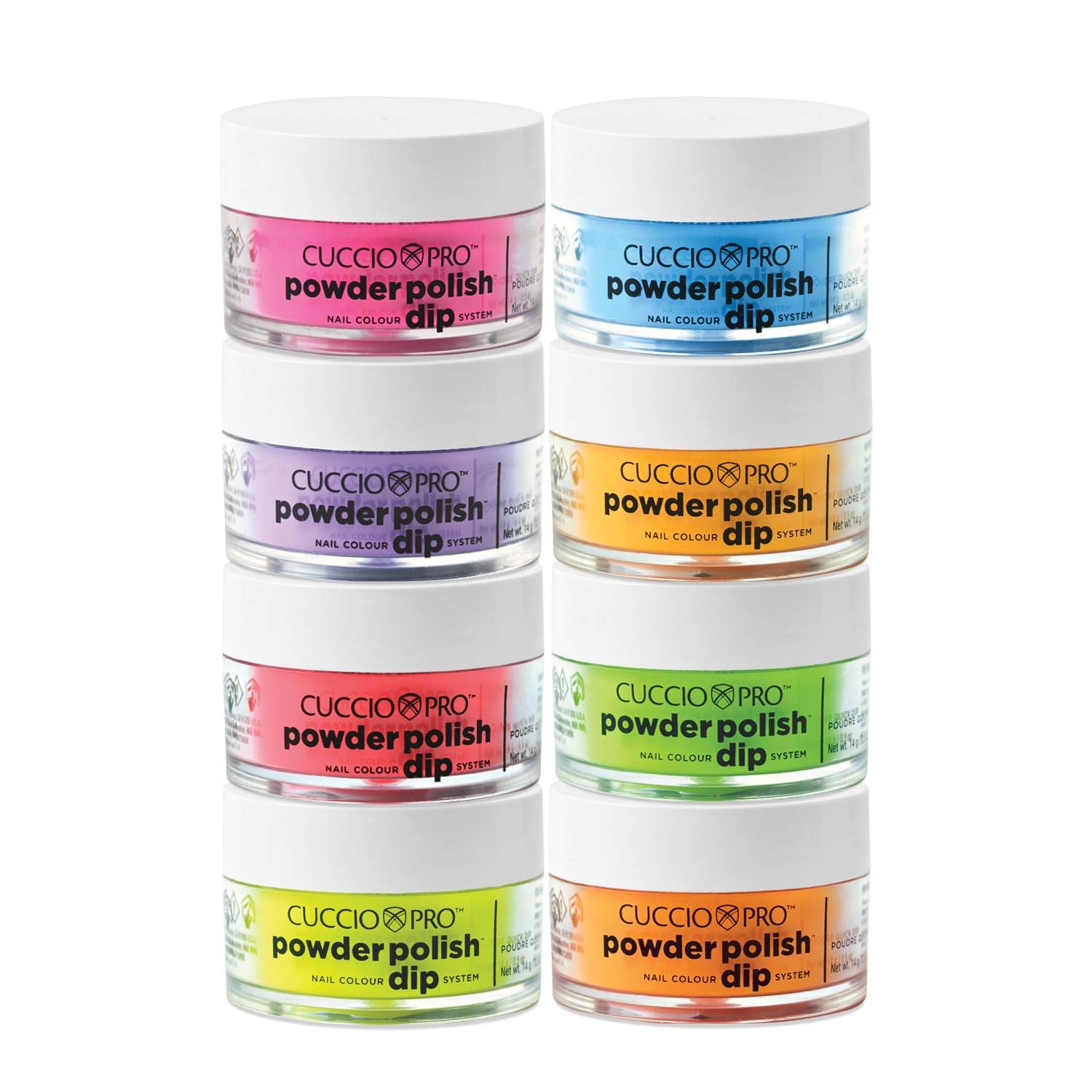 Powder Polish Dip System - Neons Kit (Pack of 8) 0.5 oz