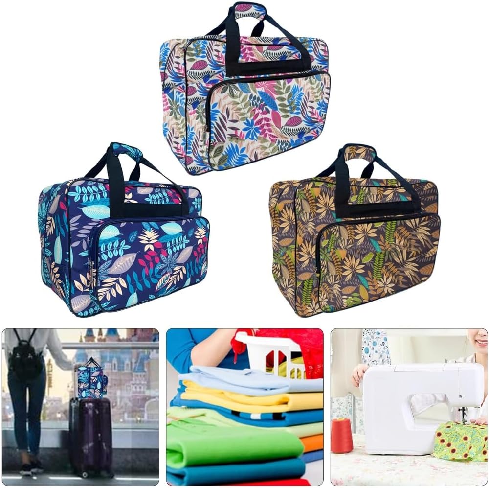 Sewing Machine Travel Bag Protective Nylon Case With Ample Space For Tool And Notions Vibranting Color Elegant Designs
