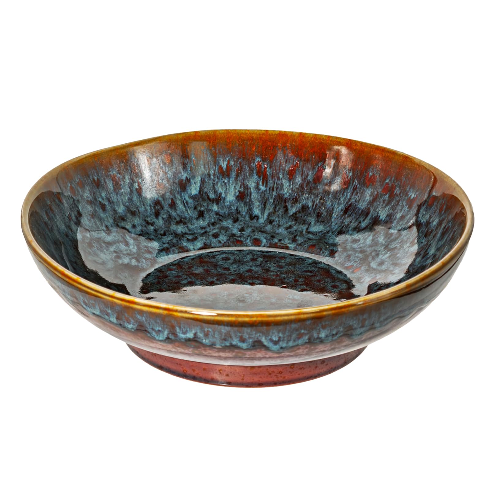 Decorative Ceramic Pedestal Fruit Bowl - 10.2 Inch