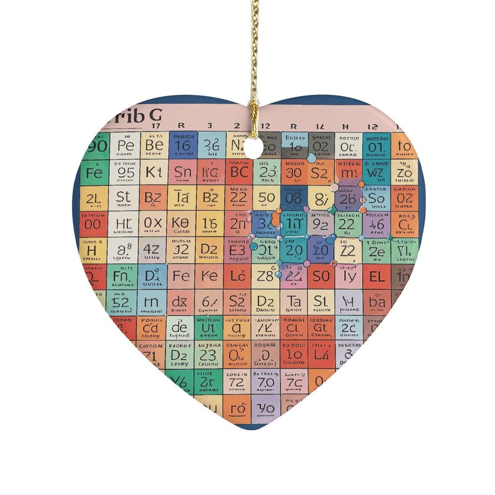 Fekiloot Style Periodic Table Of Elements Ceramic Ornament Home Decor Keepsake