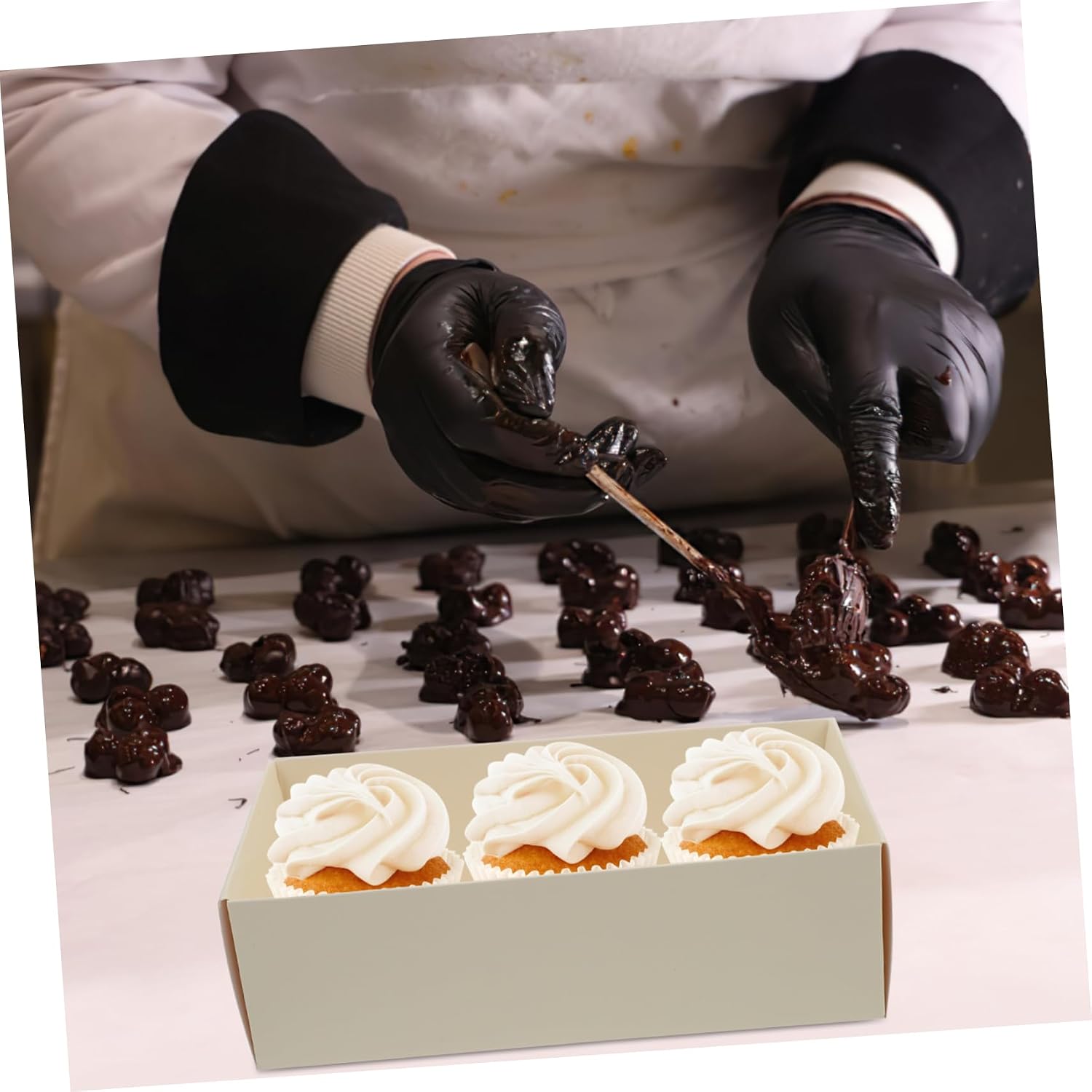BIUDECO 5pcs PET Cake Rolling Packaging Boxes for Dessert Pieces