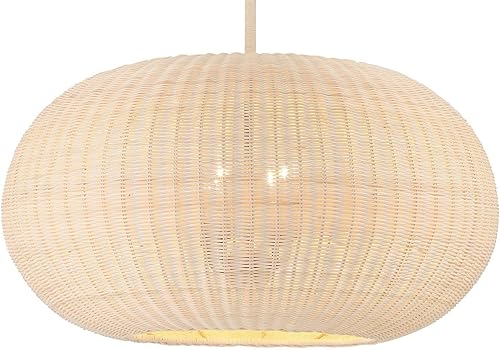 Miniatura 5 de Minka Lavery Modjeska 3546-66A Lámpara colgante de ratán natural, 4 luces 240 vatios totales, 13 pulgadas de alto x 24 pulgadas de ancho, carbón