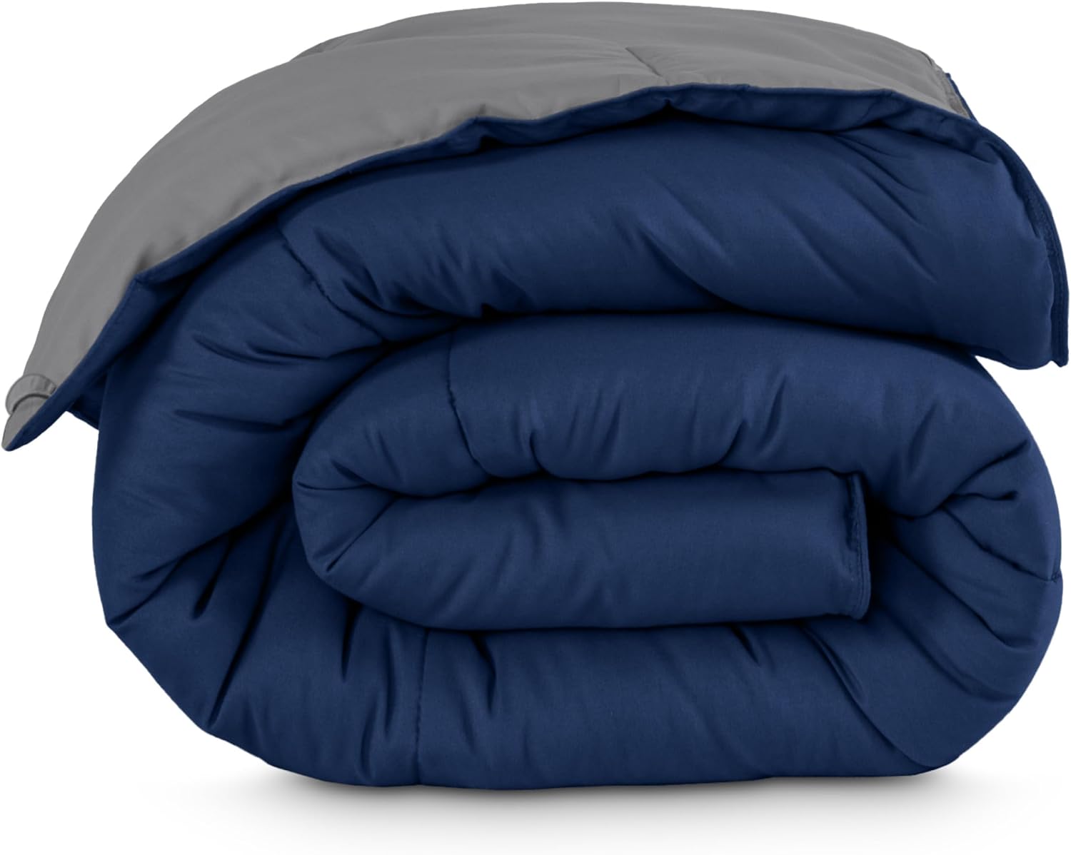 Bare Home Full Comforter - Reversible Colors - Goose Down Alternative - Ultra-Soft - Premium 1800 Series - All Season Warmth - Bedding Comforter (Full, Dark Blue/Grey)