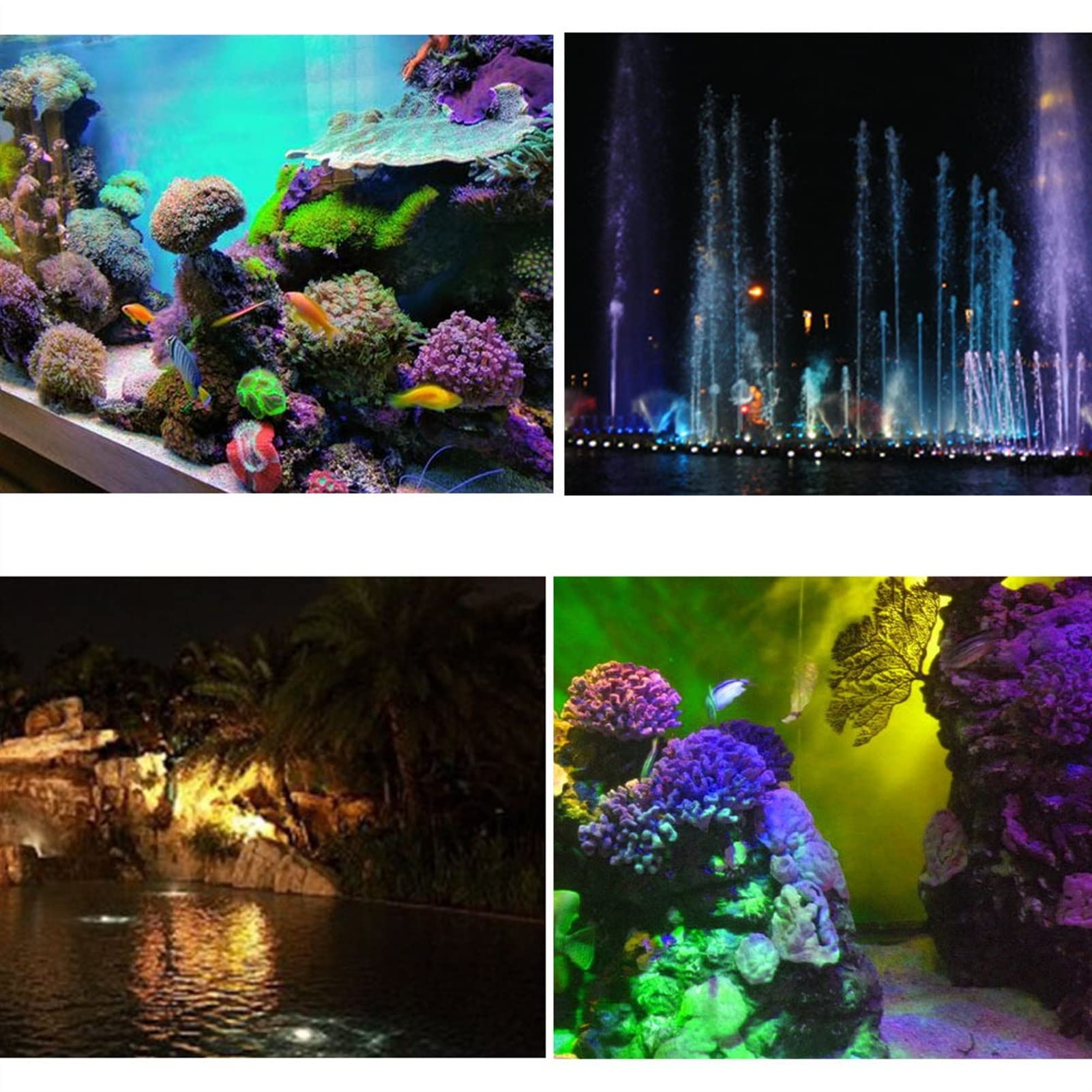 Luz para Piscina DIRIGIÓ Lámparas bajo el agua Lámpara impermeable RGB 36 LED Luz del punto submarino for la piscina Fountens Pond Water Garden Aquarium Luces Sumergibles ( Color : 3 bulbs set , Size