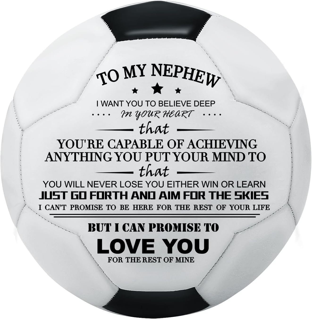 KWOOD Custom Classic Soccer Ball,Engraved Soccer Ball with Premium Pump for Training Recreation Practice,Available for Indoor Outdoor Toddlers Kids Teens Adults