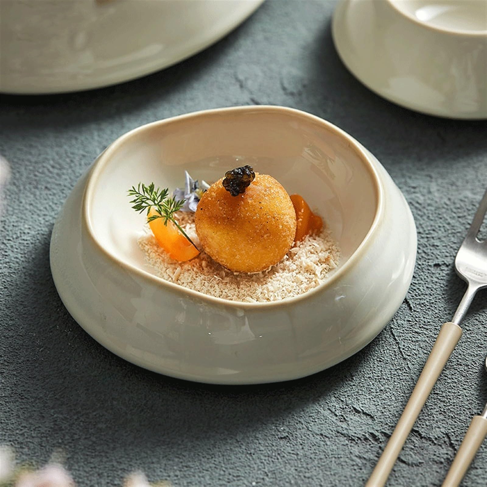 Platos Grandes Modernos para la Cena, Plato de cerámica para Servir, Plato de Pasta para el hogar, Plato de Postre, tazón para refrigerios, tazón para Pasteles, tazón para Ensalada
