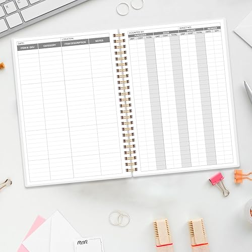 Miniatura 6 de Libro de registro de inventario y ventas para pequeñas empresas libro de contabilidad de inventario, cuaderno de inventario, rastreador de pedidos