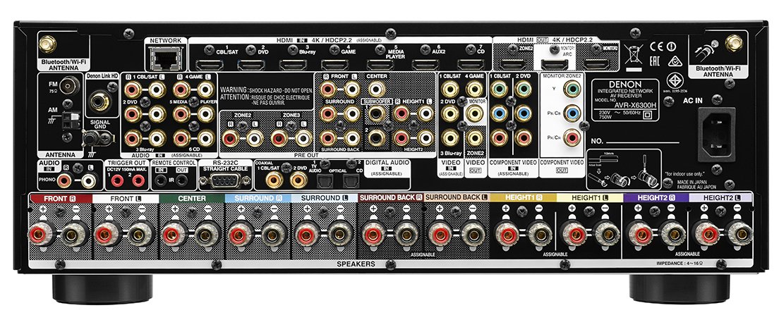 Denon AVR-X6300 Sintoamplificatore Multicanale per Applicazioni A/V con Integrazione Heos, Argento