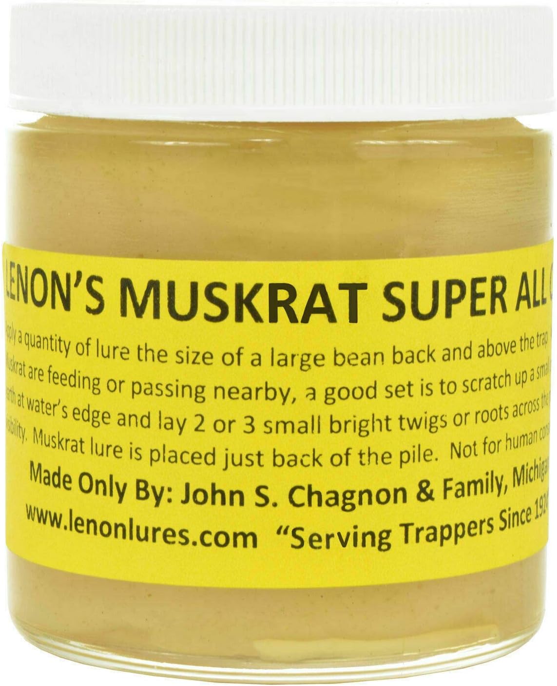 Lenon's Muskrat Super All Call Lure 8 oz Jar Long Liner Trapper's Special
