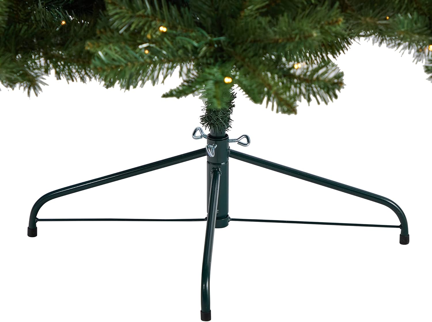 Nearly Natural 8ft. Grand Teton Spruce Flat Back Artificial Christmas Tree with 280 Warm White LED Lights and 1208 Bendable Branches