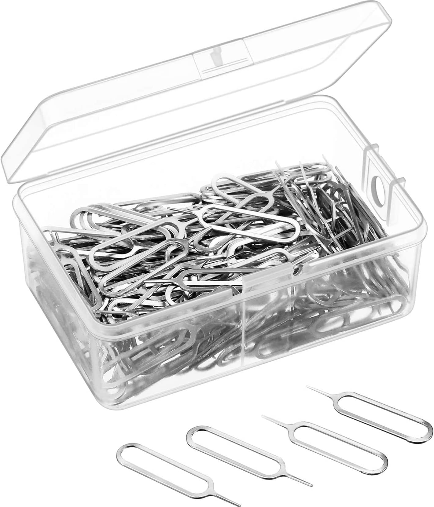 Tatuo 300 Pack Sim Card Tray Removal Tool Sim Card Eject Pin Opening Removal Tool Needle Compatible with Most Phone Models Pads Smartphone Devices Brands