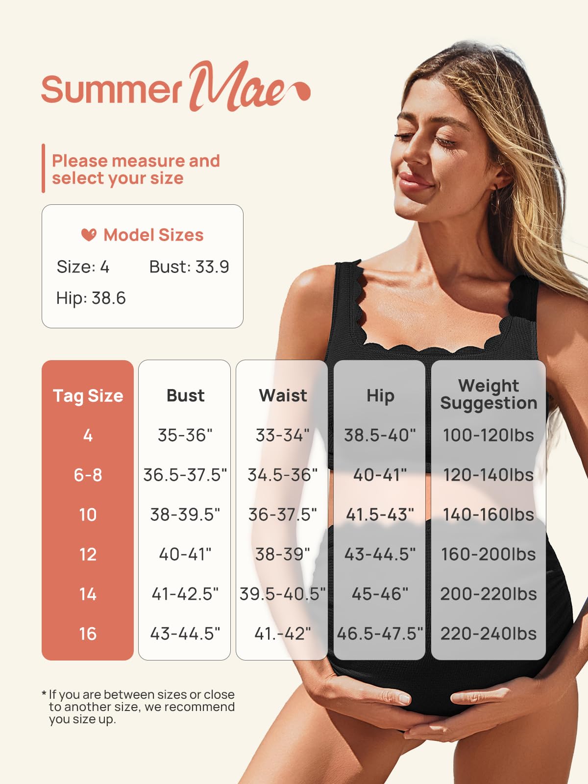 Summer Mae Traje de baño festoneado de maternidad para mujer, traje de baño de cintura alta, bikini de dos piezas con nudo de corbata