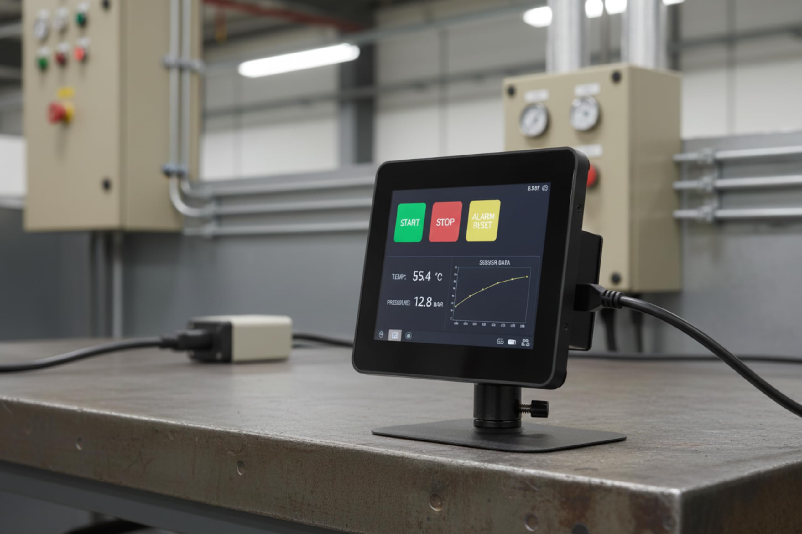 Obudowa KKSB do wyświetlacza dotykowego Raspberry Pi Touch Display 2 ze stojakiem i obudową dla Raspberry Pi 5 z miejscem na HAT-y i niskoprofilowe chłodzenie