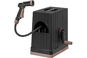 IRIS USA 20m All-in-One Retractable Hose Reel with Hose, Nozzle, and Hose Connector