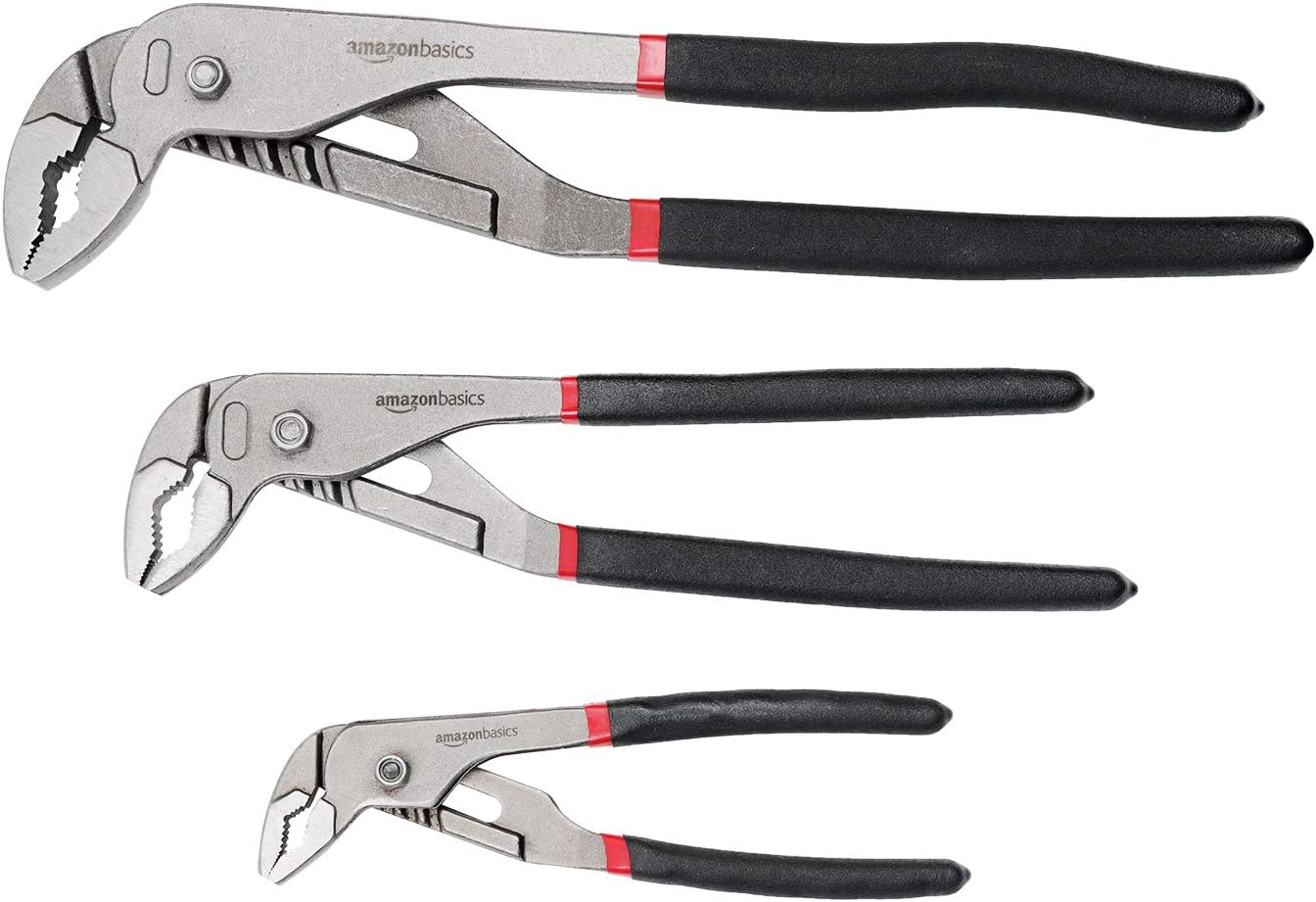 Amazon Basics Groove Joint Pliers Set - 3-Piece