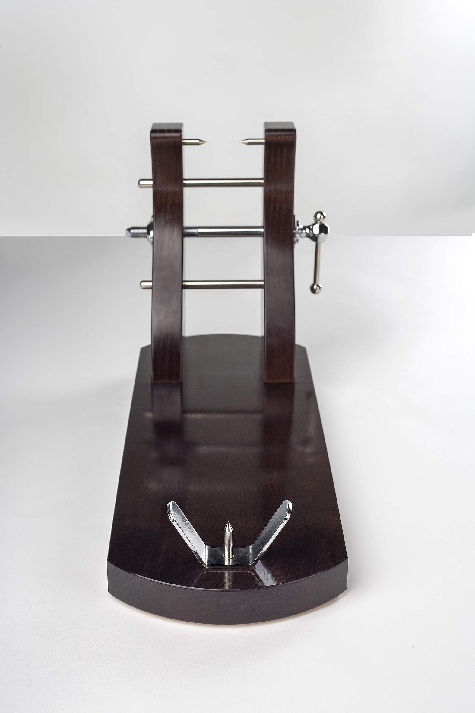 Arcos Zubehör - Schinkenhalter - Metallische Eisenhütte 500x280x180 mm - Mahagonifarbenes bambuslackiertes Holz Farbe Braun