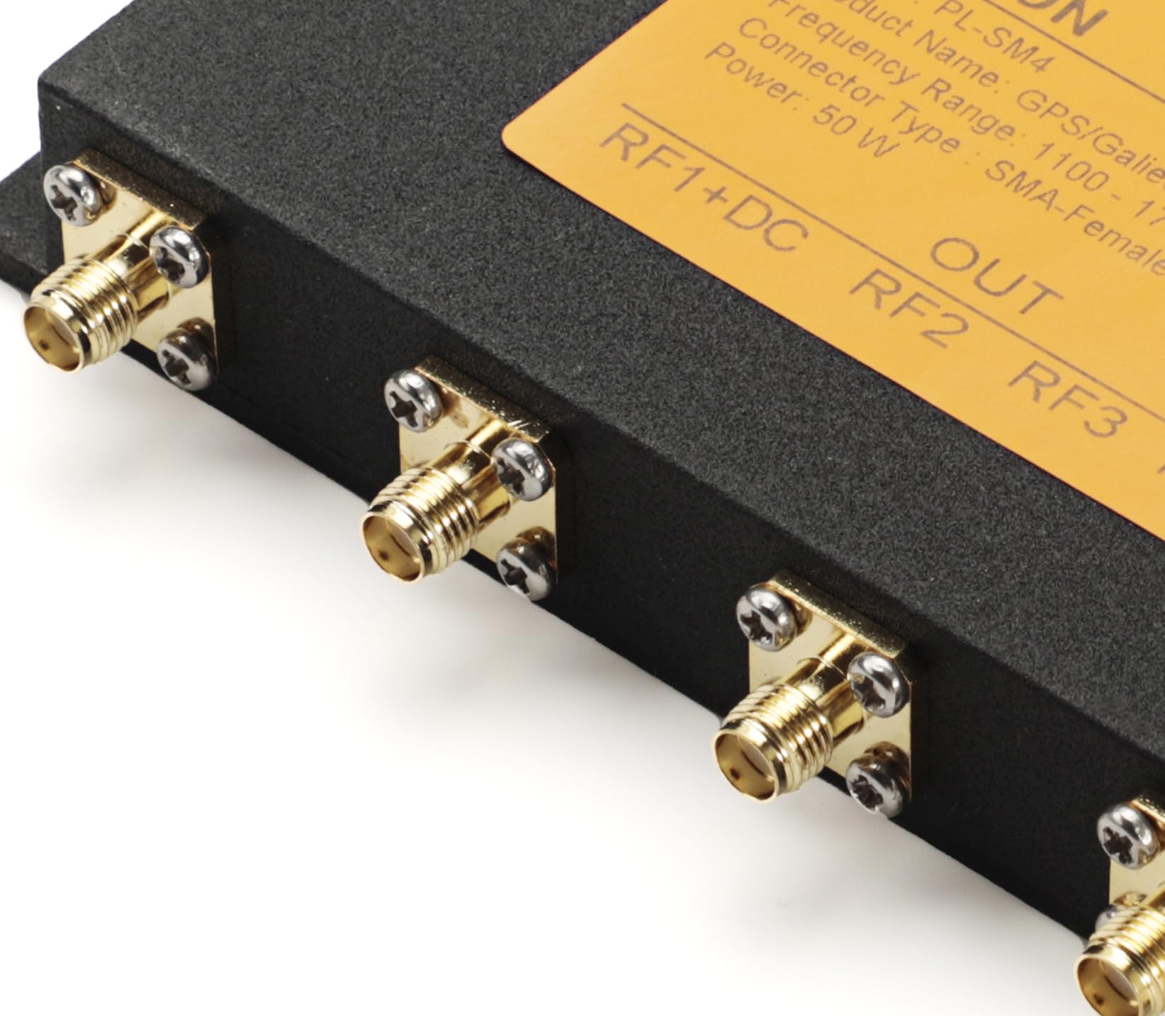 PL-XX GPS/Galieo/Gnss 2-Ways/3-Way/4-Way Antenna Power Splitter 1100-1700MHz GPS Diviseur d’antenne diviseur Antenna Divider for Navire Maritime Marine Networking (4-Way SMA-Female)