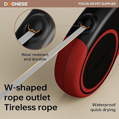 Miniatura 4 de DOGNESS Correa retráctil para perro de 16.4 pies, gran correa resistente para perro de hasta 200 libras, freno con un botón y bloqueo, mango