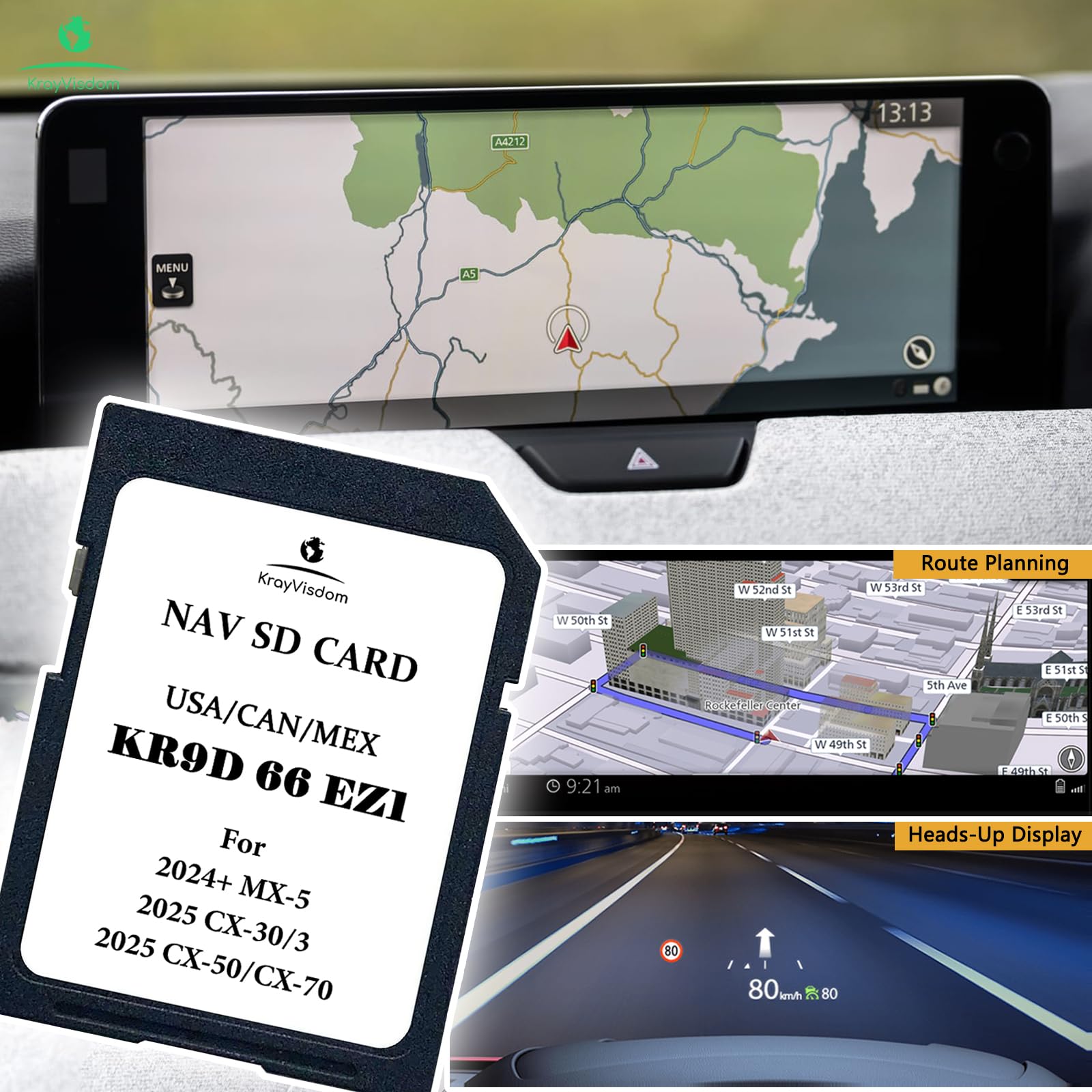 Amazon.com: Latest Navigation SD Card | KR9D66EZ1 GPS Map SD Card