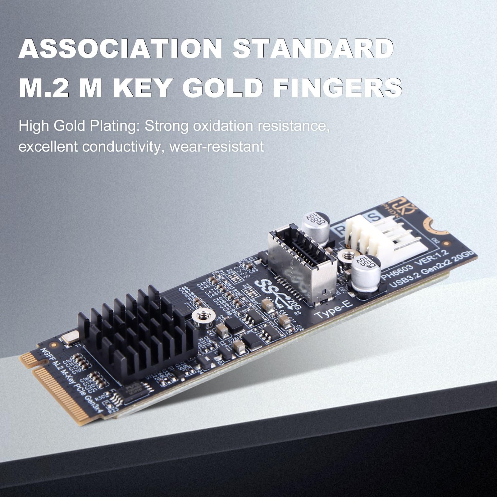 2 szt. M2 PCIE NVME do typu E rozszerzeń karty rozszerzeń ASM3242 Chipset M2 M Key PCIe do USB3.2 panel przedni karta rozszerzeń do komputera stacjonarnego