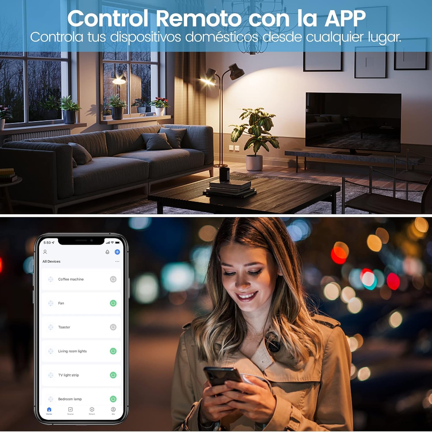 EIGHTREE Gniazdko Wi-Fi, 16 A, inteligentne gniazdko elektryczne z pomiarem prądu, WiFi Plug Smart Home z Alexa, Google Home, 4 sztuki w opakowaniu