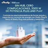 Shelly Plug M Gen3 Blanc – Prise connectée Matter et Wi-Fi, 13A (3000W) Type F, avec Mesure de consommation électrique, Compatible Alexa, Google, Home, Apple Homekit - Lot de 4 - 2
