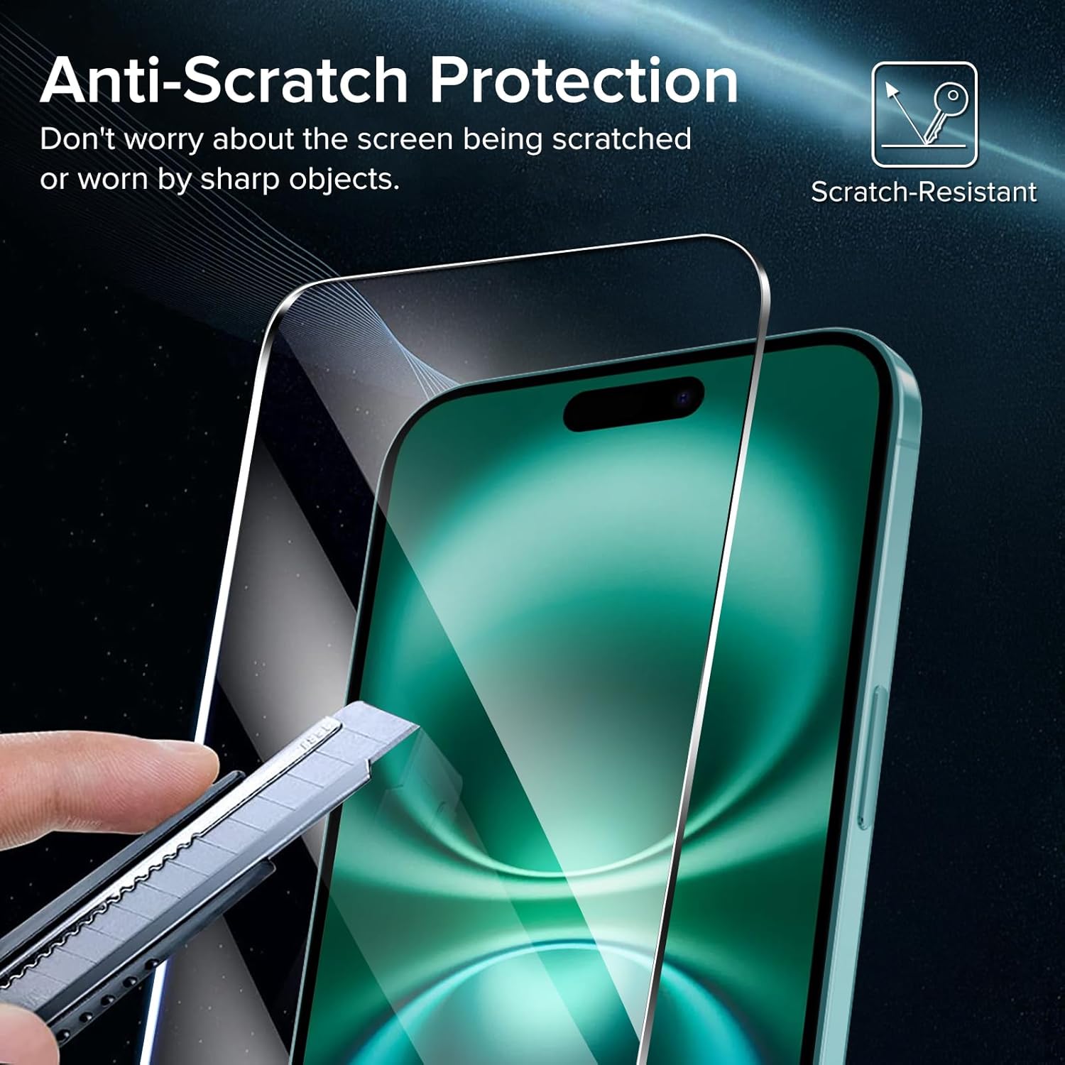 ivoler Tempered Glass for iPhone 16 Plus 6.7 Inch Screen Protector with [Easy Installation Frame] Full-Coverage, 9H Hardness Anti Scratch, Bubble Free, 2-Pack - Image 4